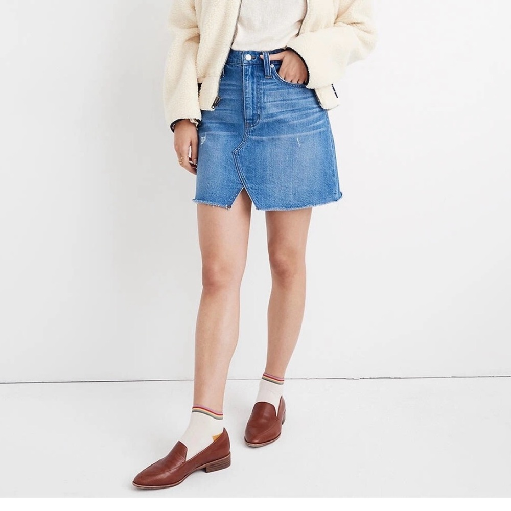 Madewell Light Blue Denim Mini Skirt